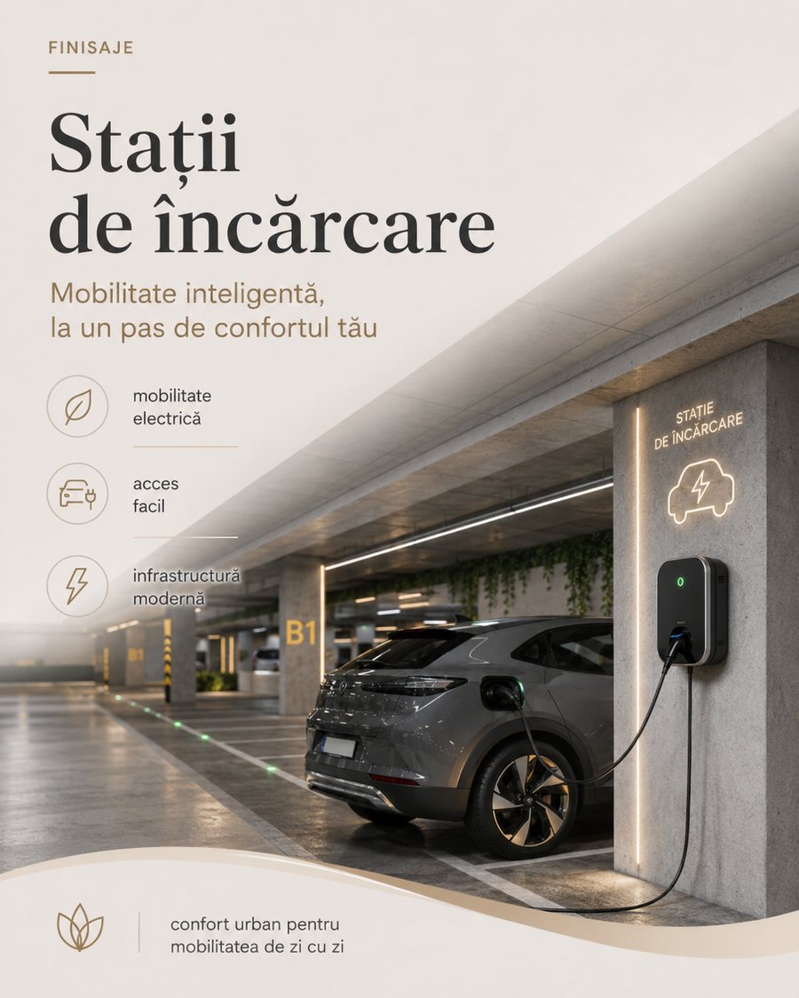 Stație de încărcare în parcarea subterană